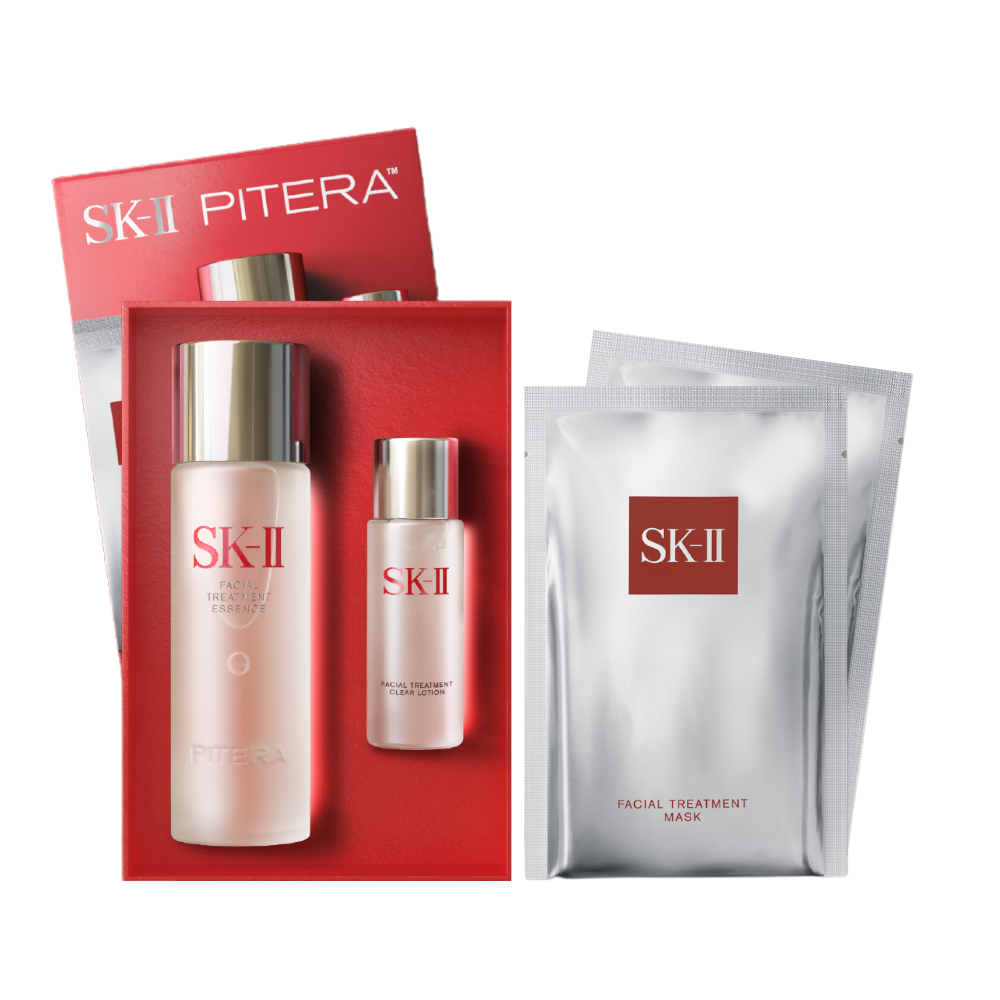 SK-II PITERA™ First Experience Kit: Skincare Starter set with facial treatment essence, clear lotion, and a mask
