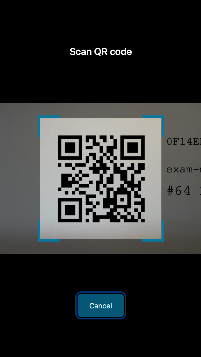 qr-scan Scanning a QR code